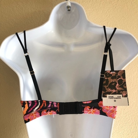 Diane Von Furstenberg x Target Geranium Leaf & Disco Zebra Dual Bralette Size XS - Picture 5 of 12